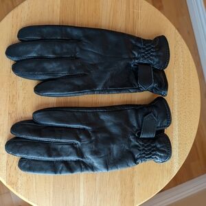 3M Thinsulate Black Leather Gloves Leather Size M Black